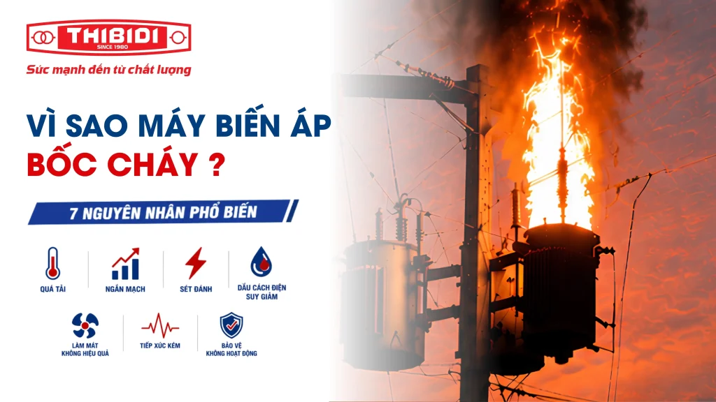 7 nguyên nhân cháy máy biến áp phổ biến cần biết