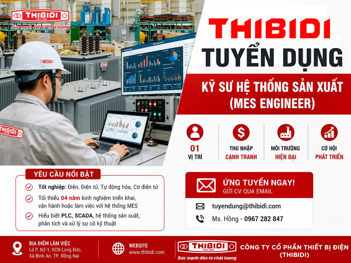 Tuyển dụng kỹ sư hệ thống sản xuất (MES Engineer)