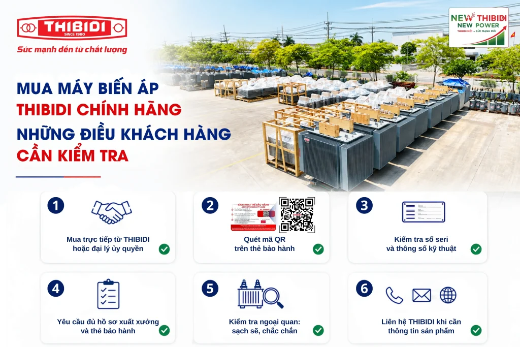 Mua máy biến áp chính hãng THIBIDI: Những điều quý khách hàng cần kiểm tra