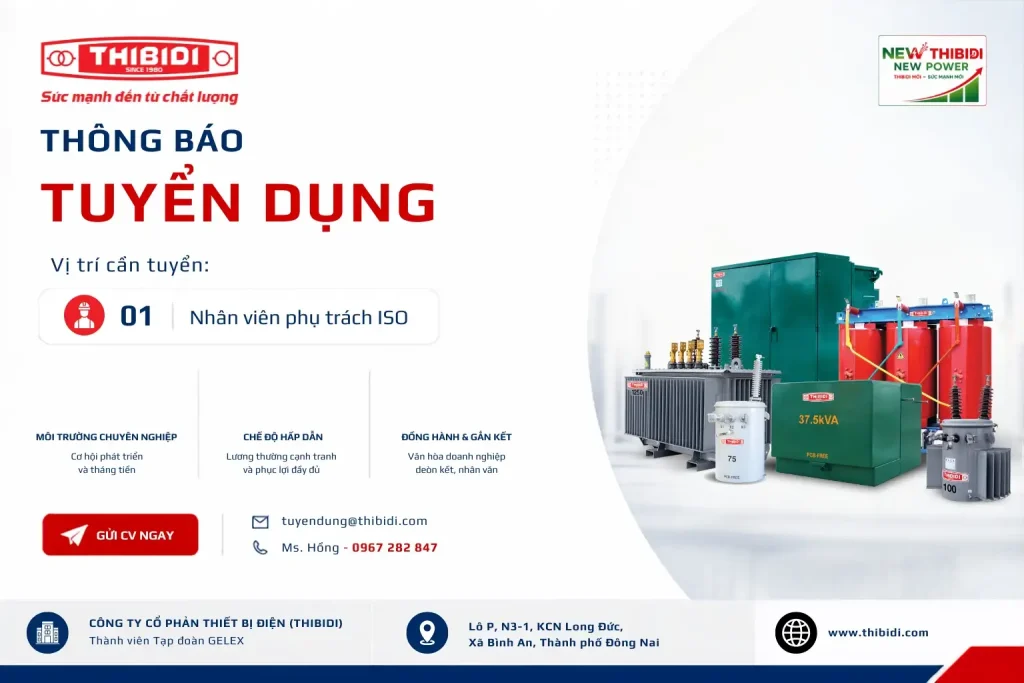 THIBIDI tuyển dụng vị trí nhân viên phụ trách ISO tuyển dụng nhân viên phụ trách ISO